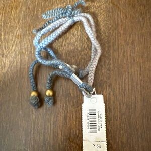 Gap Gray Ombre Braided Friendship Bracelet Pair For Adults Only New With Tag